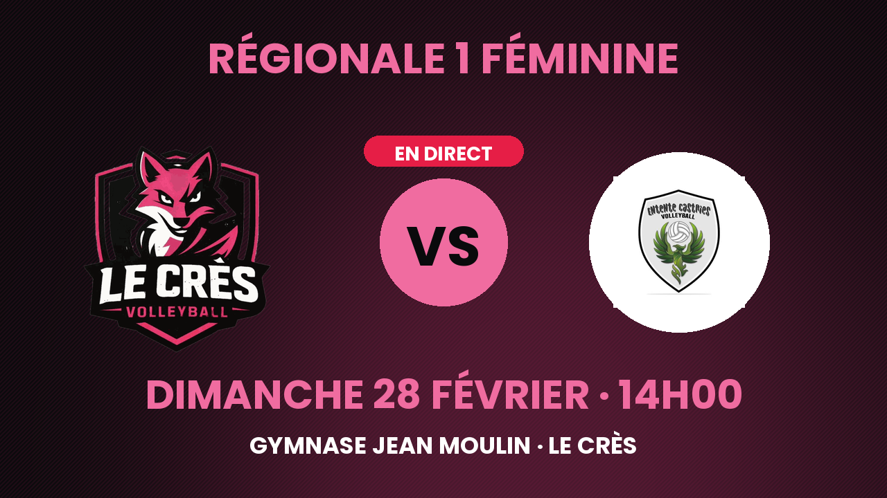 Le Crès VB vs Castries – Régionale 1 F
