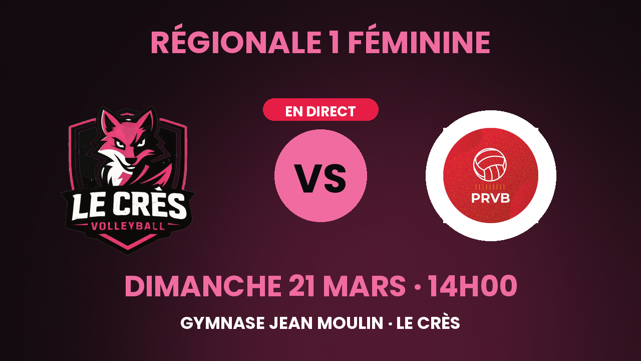 Le Crès VB vs PRVB – Régionale 1 F