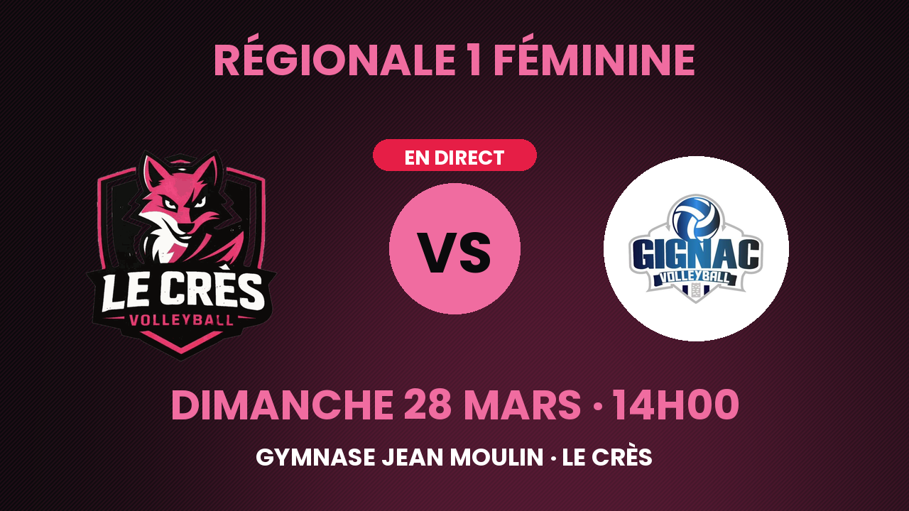 Le Crès VB vs Gignac – Régionale 1 F