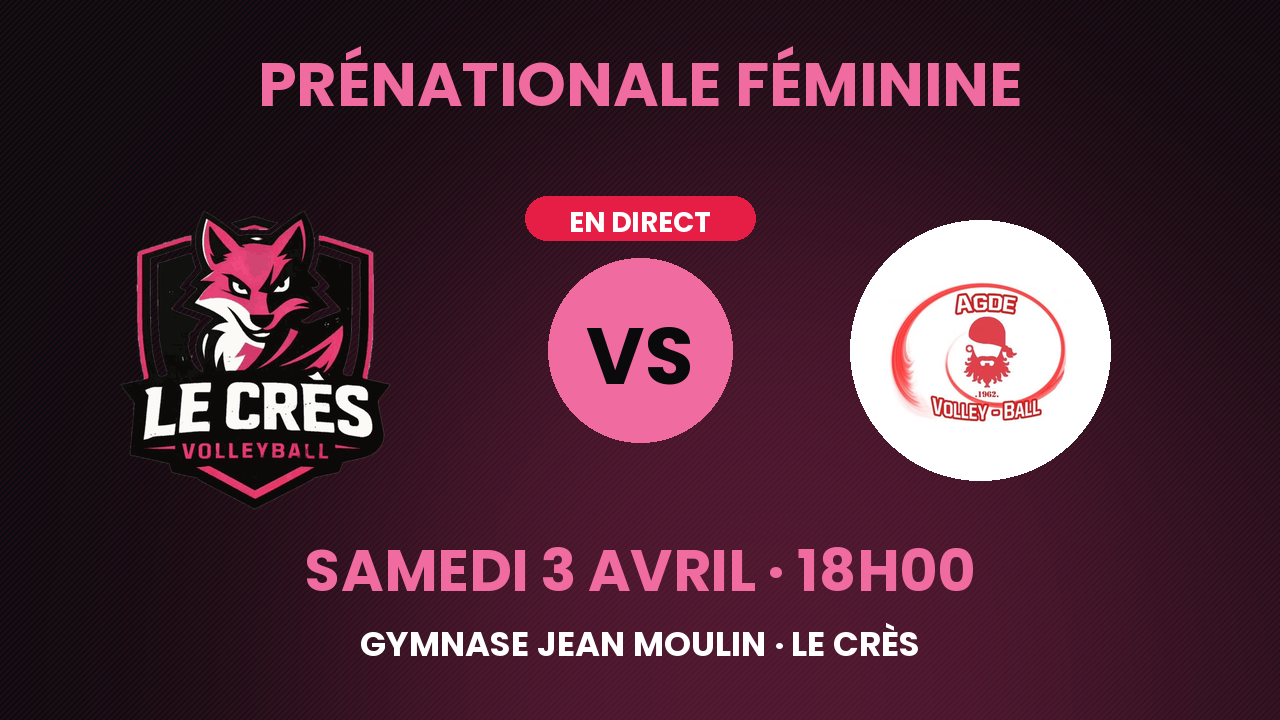 Le Crès VB vs Agde – Prénationale F